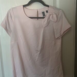 Elegant Pink Bow Accent Top